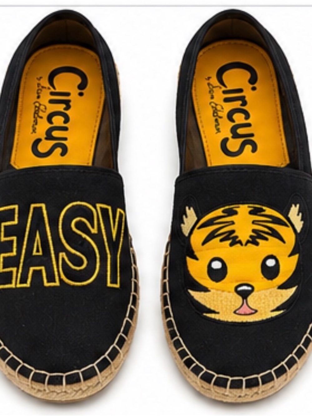 Circus by Sam Edelman Kids' Black & Yellow Tiger Slip-On Espadrilles